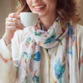 Hummingbird Chiffon Scarf