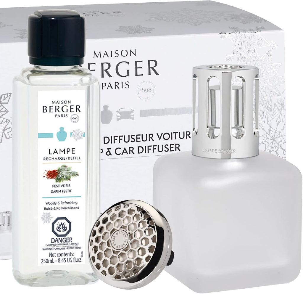 Ice Cube Frost Lamp Gift Set and Car Diffuser by Maison Berger