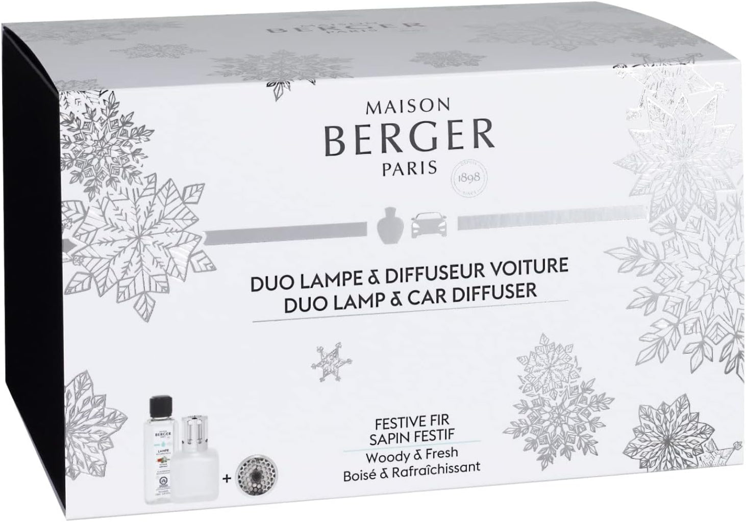 Ice Cube Frost Lamp Gift Set and Car Diffuser by Maison Berger