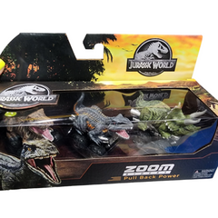 Jurassic World Zoom Riders Dinosaur Cars Pull Back Power Race and Battle 3 Pack