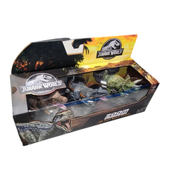 Jurassic World Zoom Riders Dinosaur Cars Pull Back Power Race and Battle 3 Pack