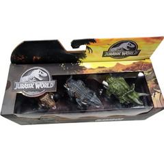 Jurassic World Zoom Riders Dinosaur Cars Pull Back Power Race and Battle 3 Pack