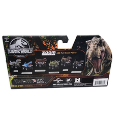 Jurassic World Zoom Riders Dinosaur Cars Pull Back Power Race and Battle 3 Pack