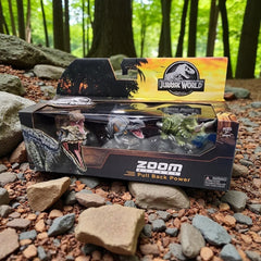 Jurassic World Zoom Riders Dinosaur Cars Pull Back Power Race and Battle 3 Pack