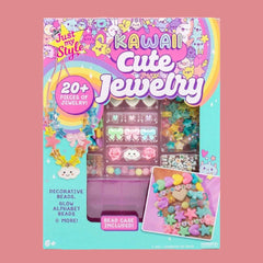 Kawaii Cute Charms Jewelry Making Kit Beads Glow Alphabet with Bead Case