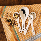 Kitty Prints Ceramic Measuring Spoon Set