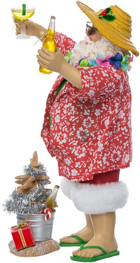 Kurt Adler Fabriche' Beach Santa Display Figure | 2-Piece set