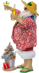 Kurt Adler Fabriche' Beach Santa Display Figure | 2-Piece set