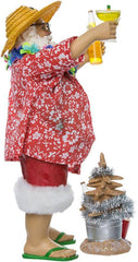Kurt Adler Fabriche' Beach Santa Display Figure | 2-Piece set