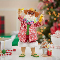Kurt Adler Fabriche' Beach Santa Display Figure | 2-Piece set