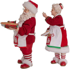 Kurt S. Adler Fabriché Mr. and Mrs. Santa Display Figures | 2-Piece Set