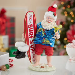 Kurt S. Adler Fabriché Santa with Surfboard and Drink