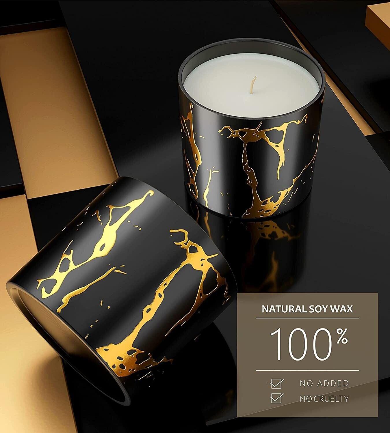 La Cadeau Scented Candle for Home Floral White Peach Scented Soy Candle 7oz