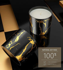 La Cadeau Scented Candle for Home Floral White Peach Scented Soy Candle 7oz