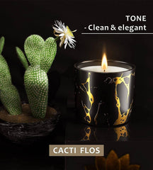 La Cadeau Scented Candle for Home Floral White Peach Scented Soy Candle 7oz