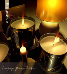 La Cadeau Scented Candle for Home Floral White Peach Scented Soy Candle 7oz