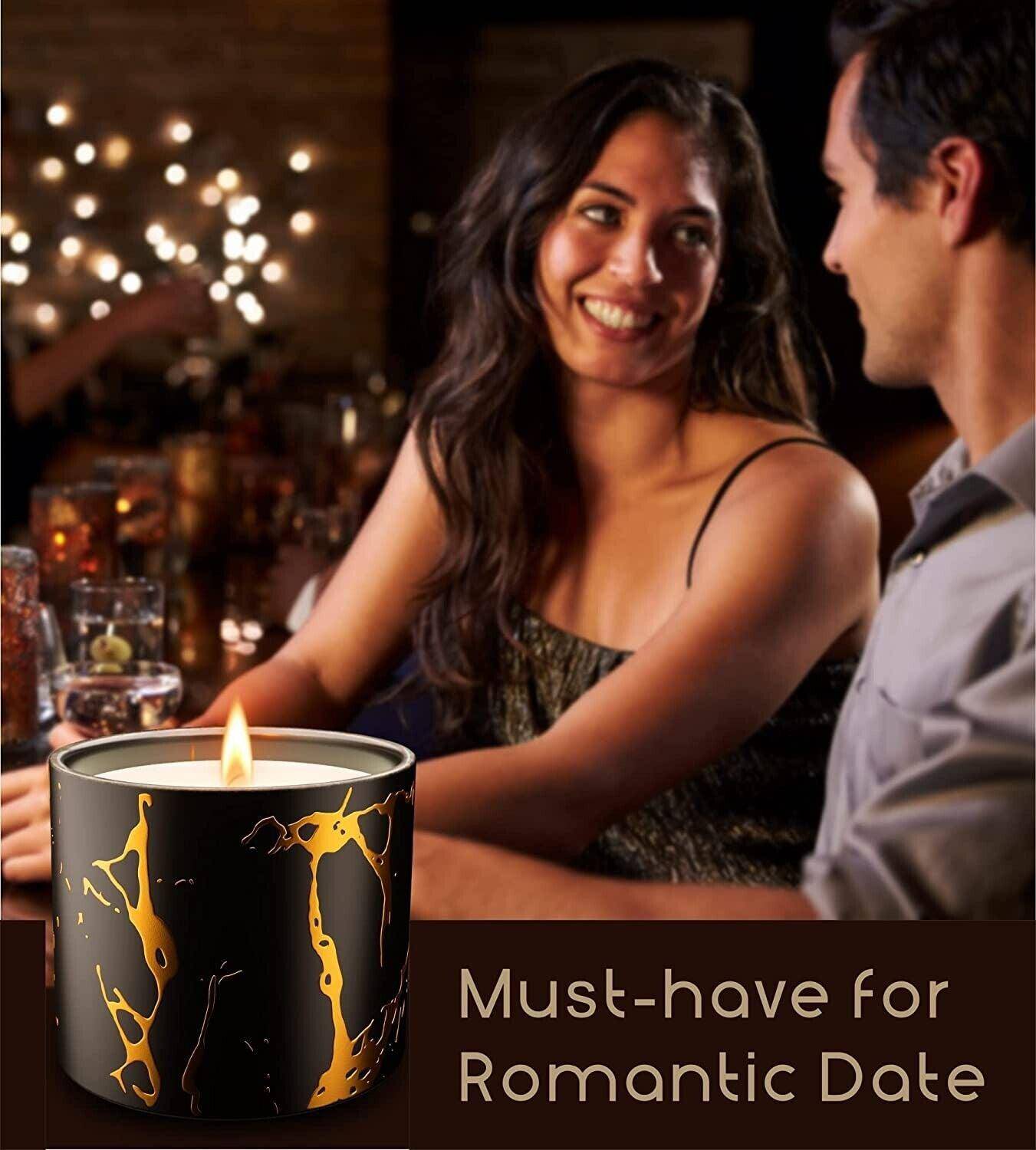 La Cadeau Scented Candle for Home Floral White Peach Scented Soy Candle 7oz