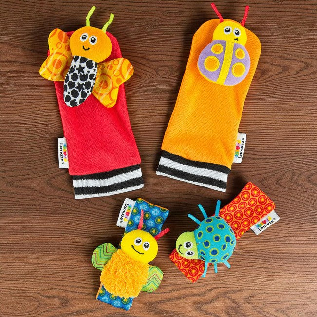 Lamaze Gardenbug Foot Finder and Wrist Rattle Set