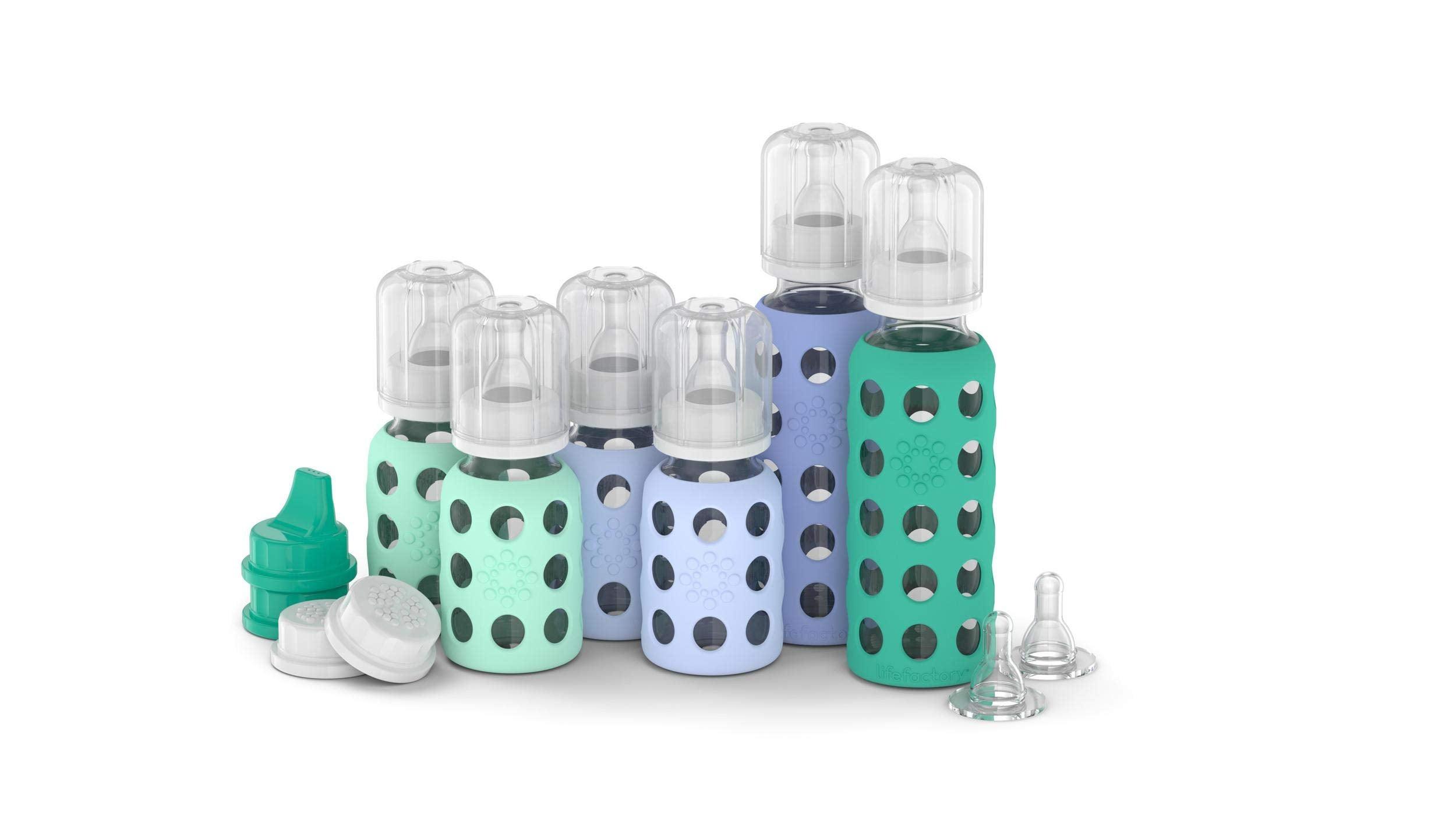 Lifefactory 6 Glass Baby Bottle Starter Set