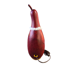 Light Up Gourd Santa | Hand Dyed