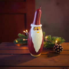 Light Up Gourd Santa | Hand Dyed