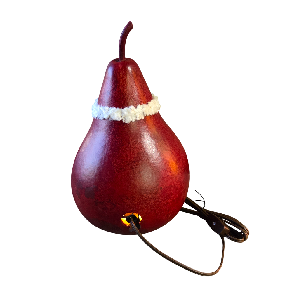 Light Up Red Santa Gourd | Hand Dyed