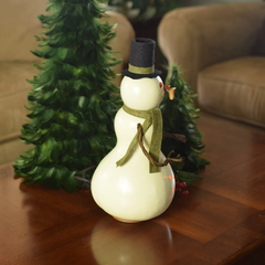 Light Up Snowman Gourd with Arms | Hand Crafted