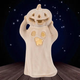 Lighted Pumpkin Ghost Figurine