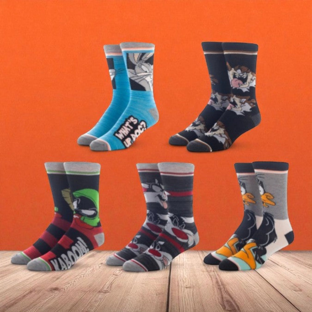 Looney Tunes 5 Pair Men's Crew Socks