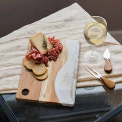 Lynn & Liana Designs | Small Charcuterie Board | Wood Resin Cheese Board (draft)