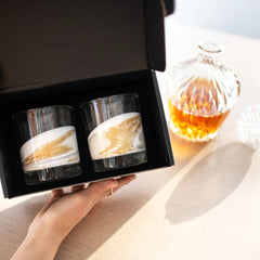 Lynn & Liana Designs | Whiskey Glasses | Resin Accented | Set of 2 (draft)