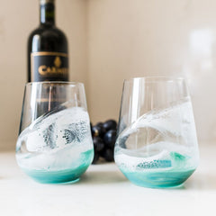 Lynn & Liana Designs | Wine Glasses | Resin Accented | Set of 2