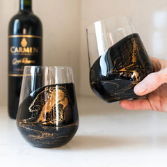Lynn & Liana Designs | Wine Glasses | Resin Accented | Set of 2