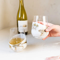 Lynn & Liana Designs | Wine Glasses | Resin Accented | Set of 2