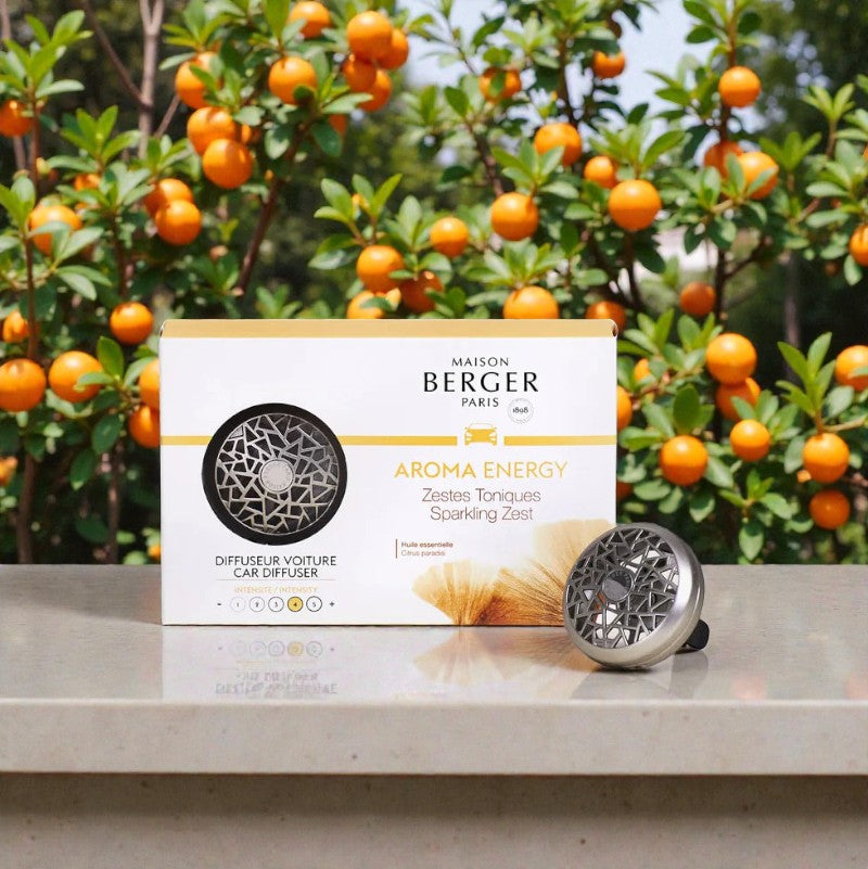 Maison Berger | Aroma Energy Sparkling Zest Car Diffuser Kit
