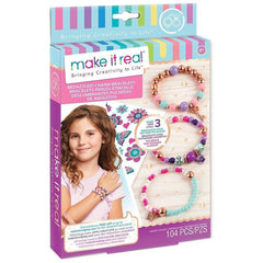 Make it Real Charm Bracelet Jewelry Kit with Matching Tattoos DIY Ages 8+