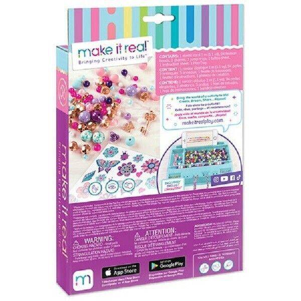 Make it Real Charm Bracelet Jewelry Kit with Matching Tattoos DIY Ages 8+