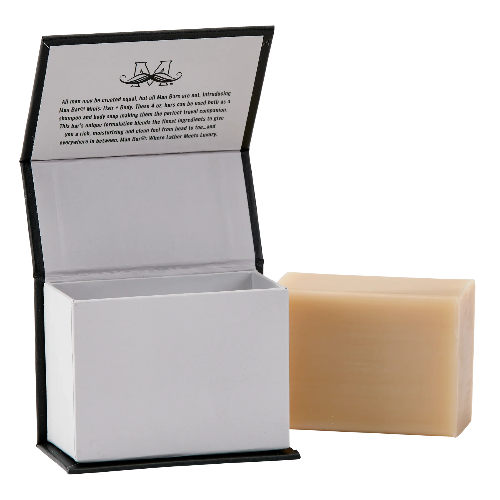 Man Bar Mini | Ebony Wood & Coffee | Hair & Body 4 oz