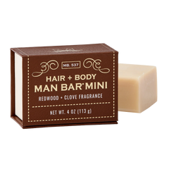 Man Bar Mini | Redwood & Clove | Hair & Body 4 oz