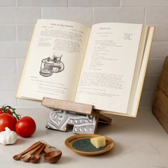 Mango Wood Cookbook & Tablet Stand