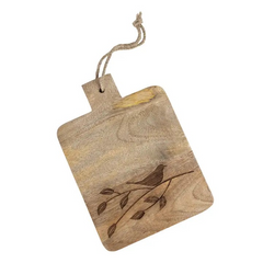 Mango Wood Cutting Board with Engraved Chidiya