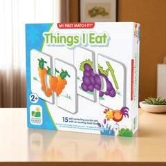 Match It Toddler Puzzle Self-Correcting Puzzle Sets - Things I Eat - Ages 2+