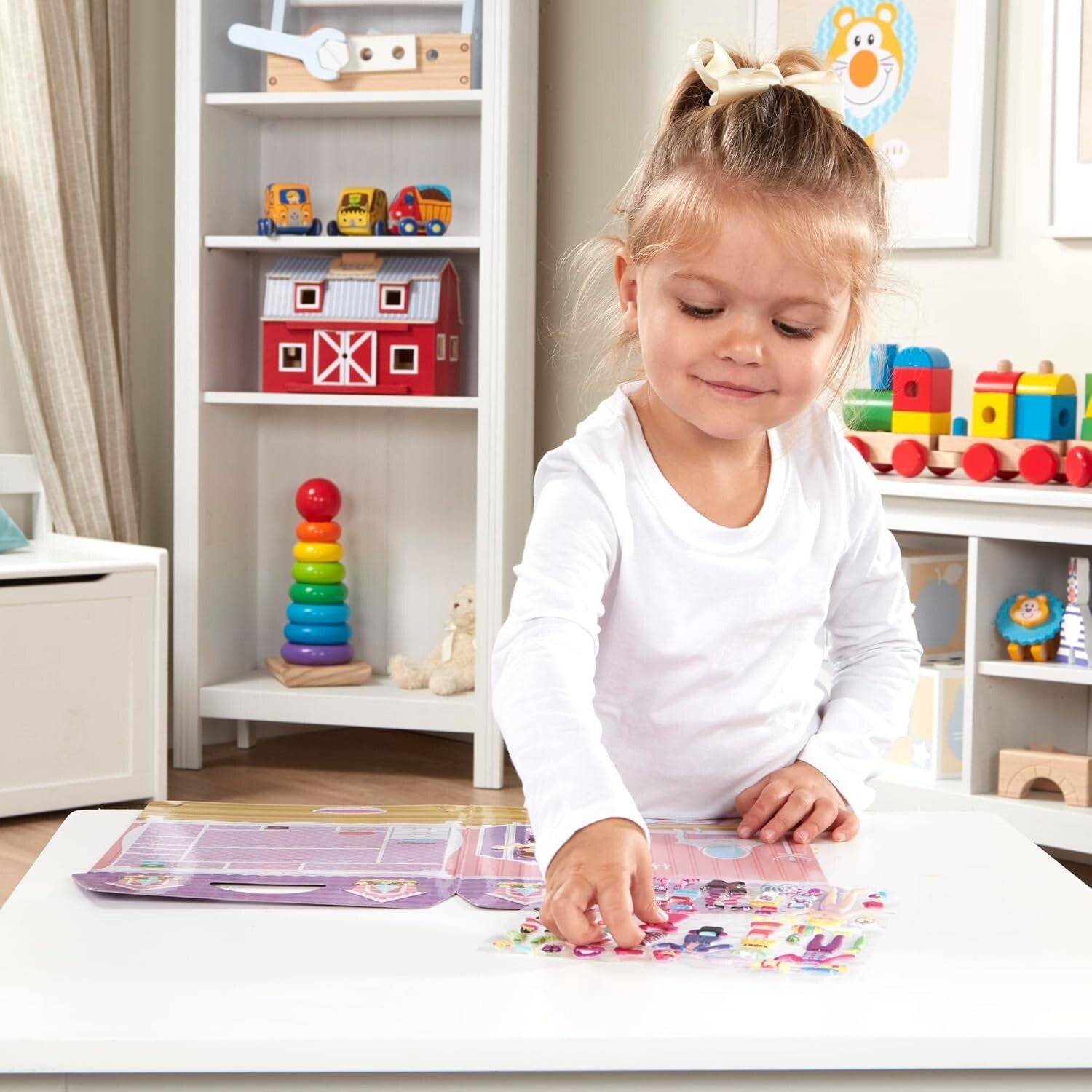 Melissa and Doug Puffy Sticker Play Set Reusable Stickers with To-Go Play Scenes