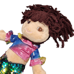 Mermaid Doll Plush Stuffed Toy 14 Inch Soft Body Rainbow Sequins