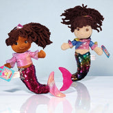 Mermaid Doll Plush Stuffed Toy 14 Inch Soft Body with Sequins Decorative Design