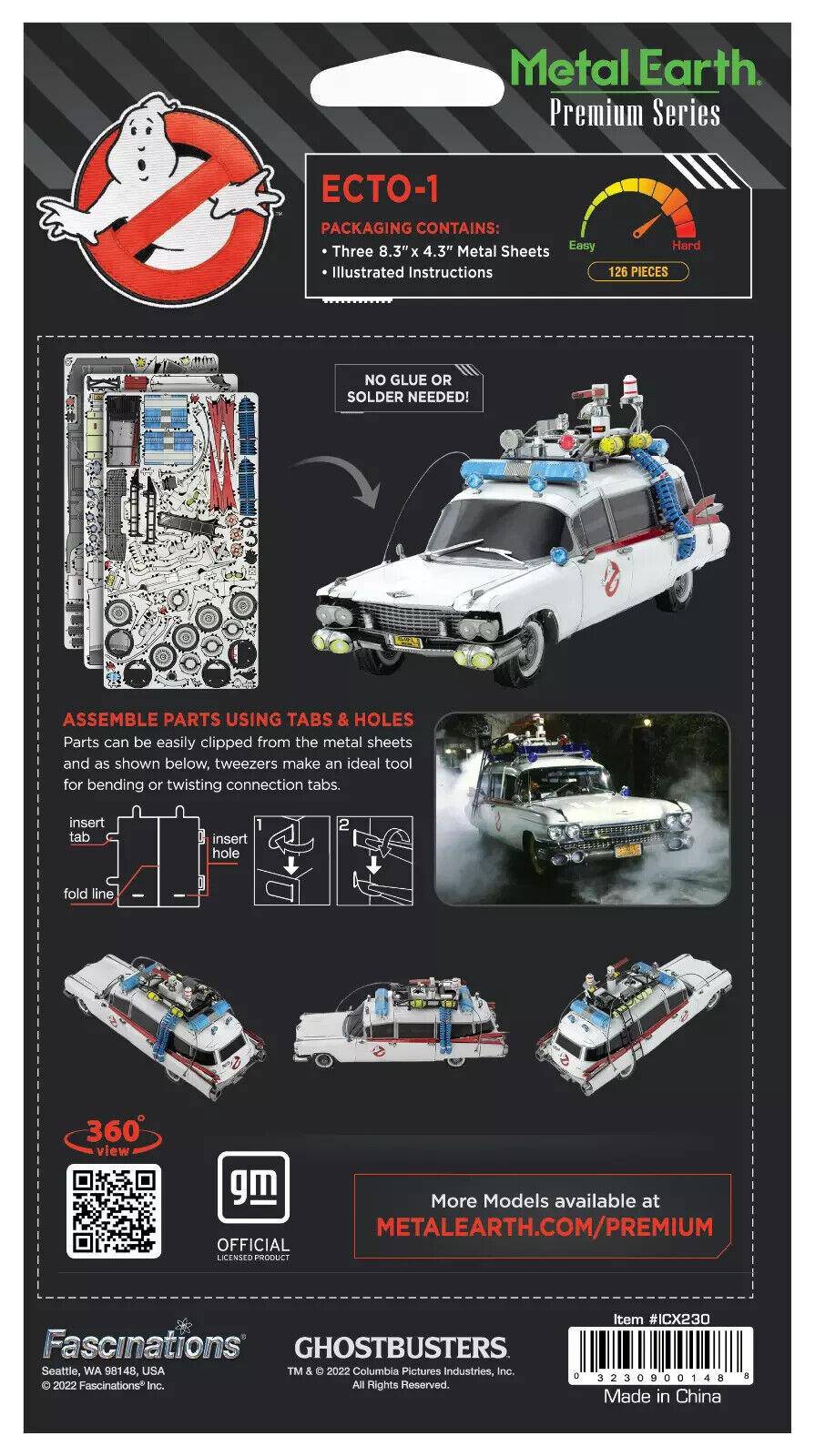 Metal Earth | Ghostbusters ECTO-1 Vehicle | 3D Metal Model Kit