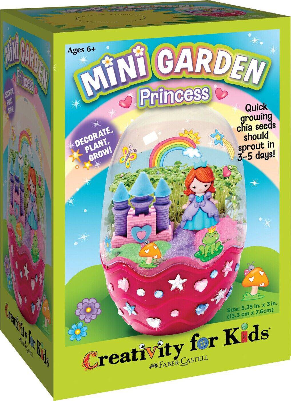 Mini Garden Chia Terrarium Princess Castle Grow Kit for Kids Girls Decorate DIY
