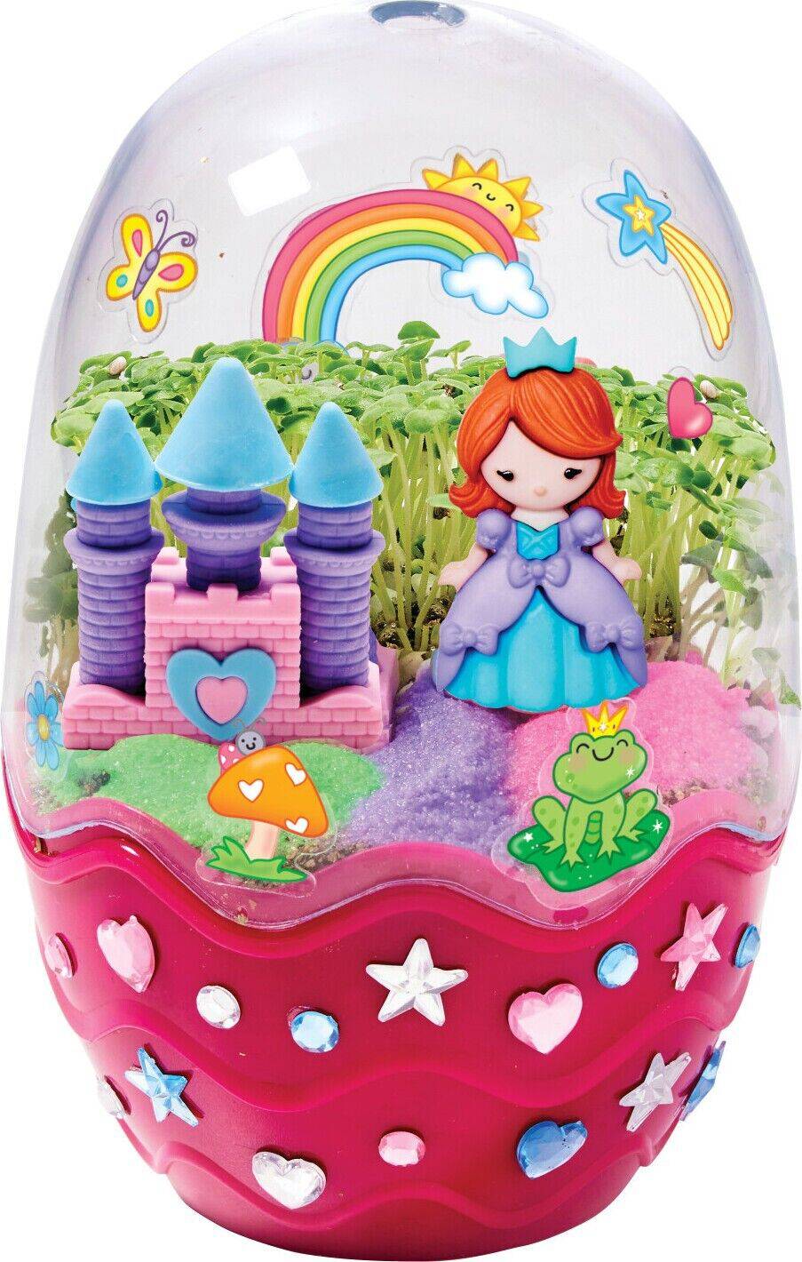 Mini Garden Chia Terrarium Princess Castle Grow Kit for Kids Girls Decorate DIY