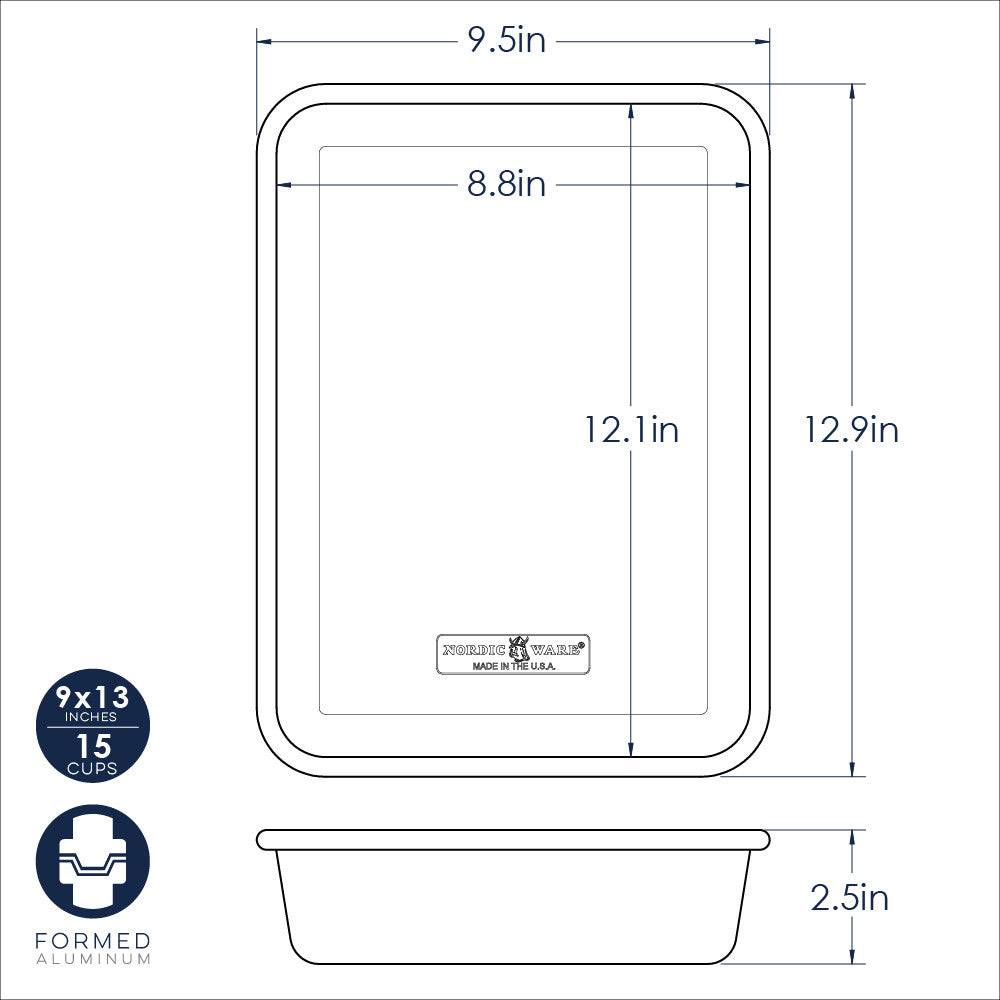 Nordic Ware Naturals 9 Inch x 13 Inch Rectangular Cake Pan