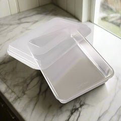 Nordic Ware Naturals 9 Inch x 13 Inch Rectangular Cake Pan With Storage Lid